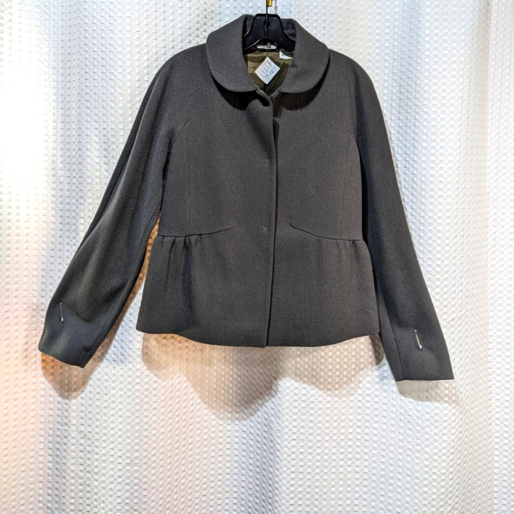 Barney's New York wool jacket women's size 6 gray luxury
